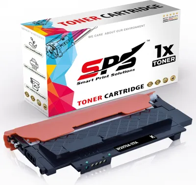 A toner cartridge and its packaging are displayed against a white background.