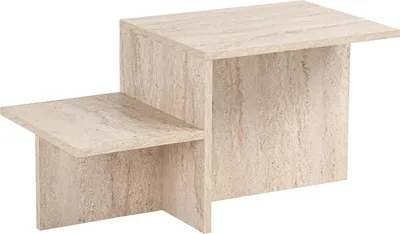 Produktbild von Dmora Couchtisch Cantello 80x40x40h cm Beige mit Zeitschriftenfach