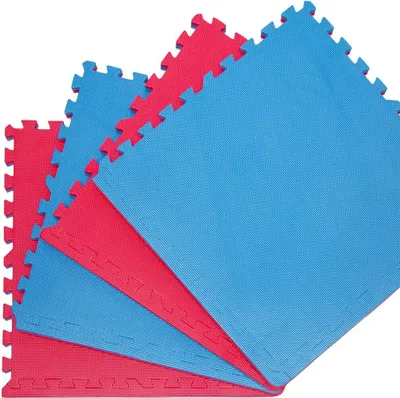 Produktbild von 4 Profi Kampfsportmatten mit Rand - 63x63x2cm Bodenmatte
