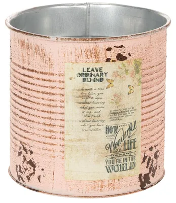 Produktbild von Metalldeko Blumentopf Retro Look für Pflanzenarrangements