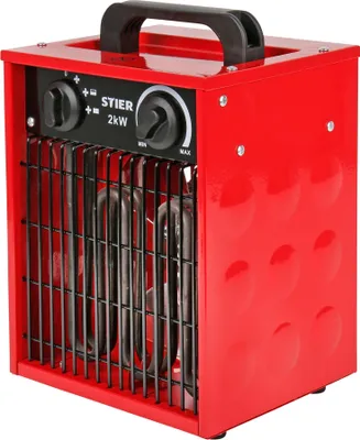 Produktbild von STIER Basic Heizlüfter 2,0 kW 150 m³/h, sehr klein, Heizstrahler, Heizgebläse,