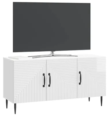 Produktbild von vidaXL TV-Schränk Hochglanz Weiß 99 x 34,5 x 50 cm Holzwerkstoff