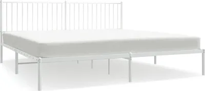 Obrázek produktu pro vidaXL Postel s čelem kovová bílá 193x203 cm
