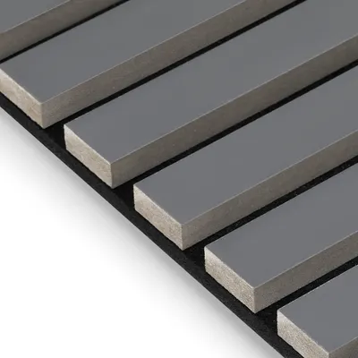 Produktbild von Hengda Akustikpaneel Wandpaneel Moderne Wandpaneele Akustik HolzwandHolz 1 Paneele MDF Wandpaneele 120x60x2.1cm Grau