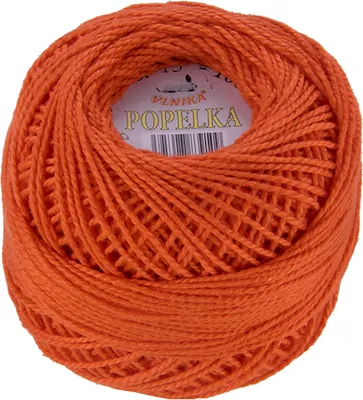10g Kreuzstickgarn / Häkelgarn Popelka orangerot
