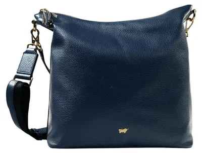 Image de Sac bandoulière HANNA modèle Hobo, couleur bleu, pour femmes - en cuir