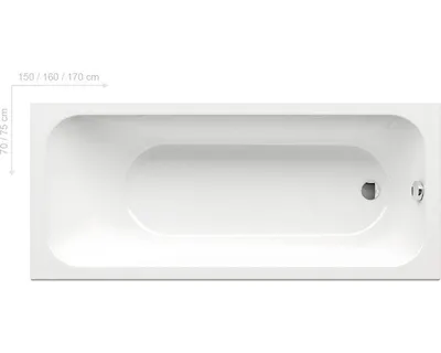 Obrázek produktu pro Obdélníková vana RAVAK CHROME SLIM 160x70 cm snowwhite C731300000