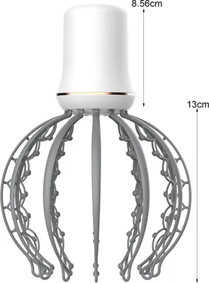 Produktbild von Octopus-Kopfmassagegerät mit 3 Vibrationsmodi, ergonomisches Design, wiederaufladbares, tragbares Massagegerät für die Kopfhautmassage