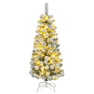 Obrázek produktu pro vidaXL Umělý vánoční stromek skládací 150 LED diod zasněžený 150 cm