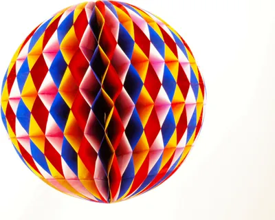 Produktbild von Wabenball 80cm Fastnacht rot-weiß-blau-gelb