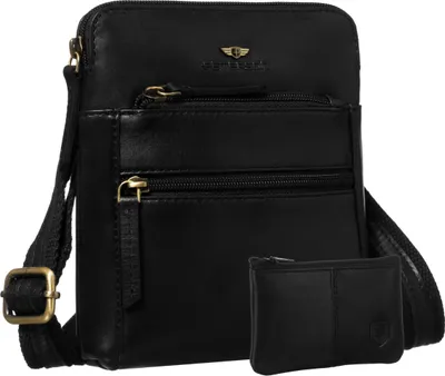 Produktbild von PTN 1903-TUM-0659 Schwarze Ledertasche
