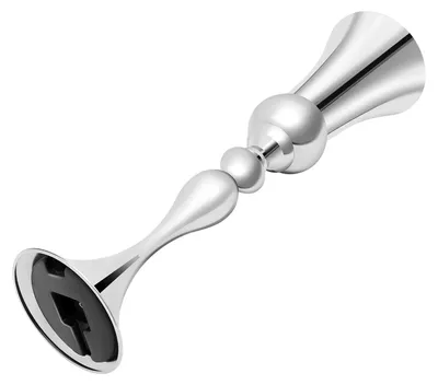 Obrázok produktu pre Podlahová váza – Veľká váza na kvety – Kov – Tvar trúbky – Moderný štýl – 74 cm – Strieborná