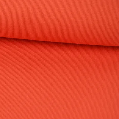 Produktbild von Bündchenstoff Strickschlauch Meterware grob orange 27cm