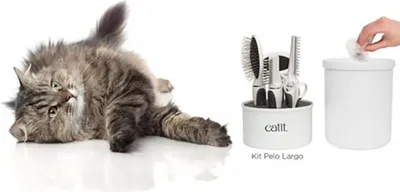 Produktbild von Catit Pflegeset Für Langes Haar Weiß Weiß One Size