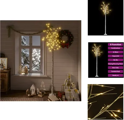 Zdjęcie produktu dla vidaXL Choinka 200 LED 2,2 m Ciepła biel do wewnątrz i na zewnątrz - Choinki
