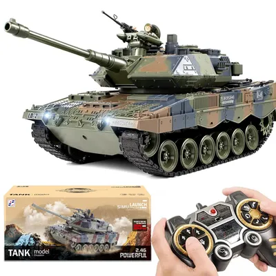 Obrázok produktu pre RC auto diaľkovo ovládaný tank 2,4 GHz, RC tanková hračka s funkciou streľby