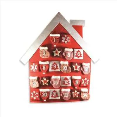 Produktbild von Adventskalender Das Rote Haus aus Filz und Stoff