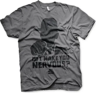 Produktbild von Full Metal Jacket - Do I Make You Nervous T-Shirt - Medium - Dark-Grey