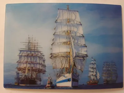 Produktbild von 3 D Ansichtskarte Windjammerparade, Postkarte Wackelkarte Hologrammkarte, Segelschiffe