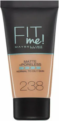 Produktbild von Maybelline Fit Me! Foundation Matte + Poreless 238 Rich Tan Flüssiges Make Up mit mattierender Wirkung 30 ml
