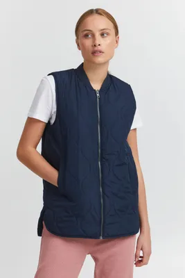 Image de OXMO OXSvala : gilet de femme, gilet matelassé, gilet outdoor, léger, doublé, avec col blouson