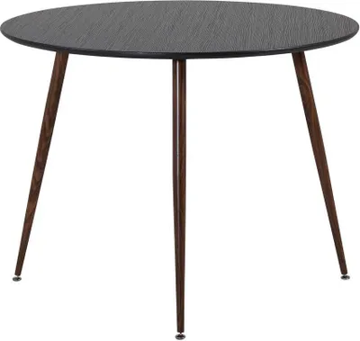 Produktbild von FURNLUX Dining Table Plaza Black Und Walnut 100cm / Hauptfarbe: Schwarz / Abmessungen: 100 x 100 x 75 cm