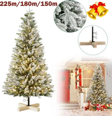 Produktbild von XINZI 225 cm Weihnachtsbaum mit 450 Leds & Schnee, Pop-Up Schnellaufbau Premium Weihnachtsbaum PE/PVC künstlich, schwer entflammbar