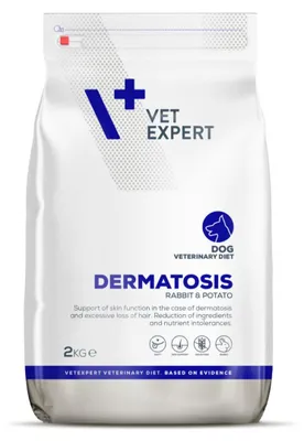 Produktbild von VET EXPERT Veterinary Diet Dermatosis Dog Kaninchen & Kartoffel - Trockenfutter für Hunde - 2 kg
