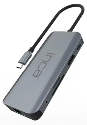 Produktbild von Inca ITPC-10TX, USB Typ-C, 3.5mm, HDMI, RJ-45, USB 3.0, USB Typ-C, MicroSD (TransFlash), SD, 5000 Mbit/s, 60 Hz, 2160p