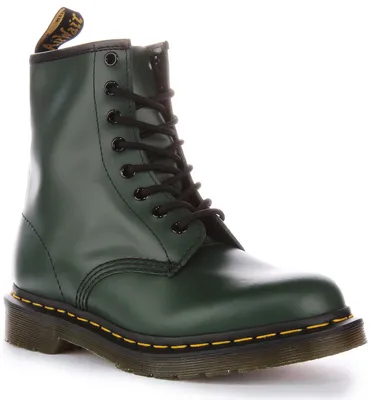 Produktbild von Dr Martens 1460 Smooth 8 Öse Schnürung Leder Stiefelette Grün – undefined / Grün