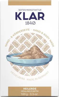 Produktbild von Klar Seifen Heilerdeseife 100g Cosmos , palmölfrei, für empfindliche
