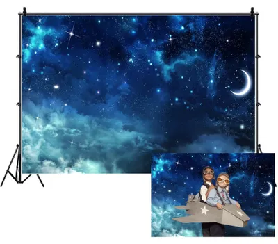 Productafbeelding van Omgoods - Sterrenhemel Fotografie Achtergrond 220x150cm