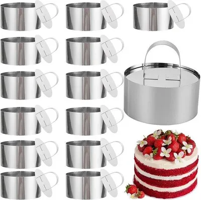 Produktbild von Dessertringen aus Stahl - 14 Stück - 8 cm