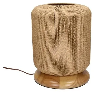 Image de Lampe de table Pomax Cordera, finition naturelle, diamètre 30 cm, hauteur 39 cm