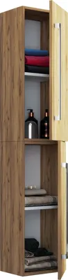 Obrázek produktu pro Dřevěný koupelnový nábytek Koupelnová vysoká skříňka Koupelnová skříňka Badinos 2