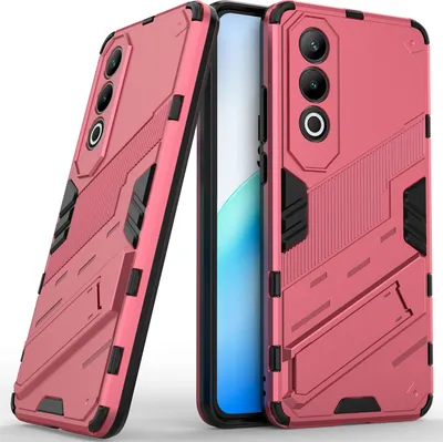 Produktbild von Armor Hülle für OnePlus Nord CE4 Hybrid PC TPU Bumper Stoßfestes Schutzhülle mit Standfunktion Rosa