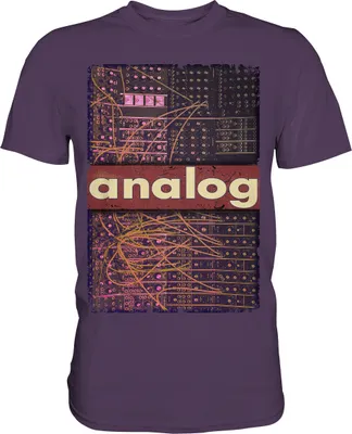 Produktbild von Analog Modular Synthesizer Retro Synth Produzent T-Shirt – Urban Purple / 3XL