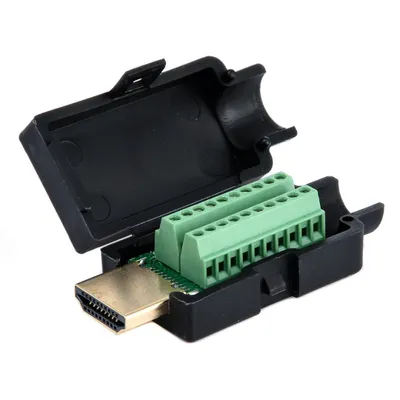 Produktbild von HDMI A-Stecker, 19 polig, zur Kabelmontage, Schraubmontage