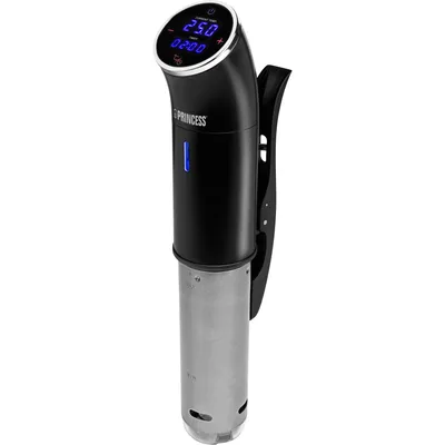 Produktbild von Princess 01.267003.01.001 Wasserdichter Sous Vide Stick, Sous-Vide-Wasserofen, Schwarz, Edelstahl, 25 °C, 90 °C, Berührung, LCD