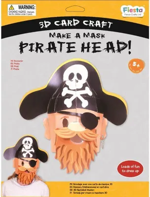 Obrázok produktu pre Fiesta Crafts pirátska remeselná súprava 3D maska z kartónu kreatívna hračka