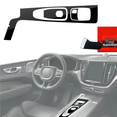Produktbild von 3in1 Schutzfolien Grizz Protector für Mittelkonsole - Volvo XC60 B5 (2021-2022) Schwarz Glanz