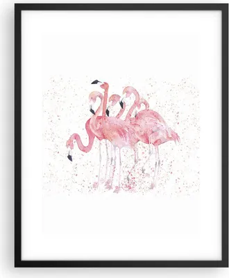 Produktbild von Gerahmtes Poster - Schwarzer Rahmen - Flamingo Vogel Wasser - 40x50 cm - Wand Bild - Wanddeko - Wandbilder - Kunstposter - Wandposter - Bilderrahmen - Bilder - Kunstdruck - Wandbild - P2BPA40x50-3899