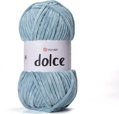 Produktbild von YarnArt Dolce 860 Plüschwolle, Kinderprojekte, 100% Polyester, Blau Töne