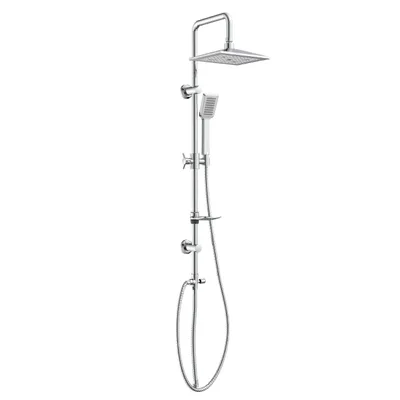 2-in-1-Doucheset mit Regendusche 22x19 cm, Handbrause, Chrom
