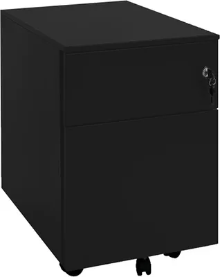 Produktbild von Rollcontainer Bürocontainer mit Hängeregistratur 55 x 40 x 59 cm  Schwarz 505901