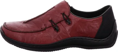 Immagine prodotto di Rieker donna scarpe slip-on in vera pelle rosso combi, Donna:38 EU
