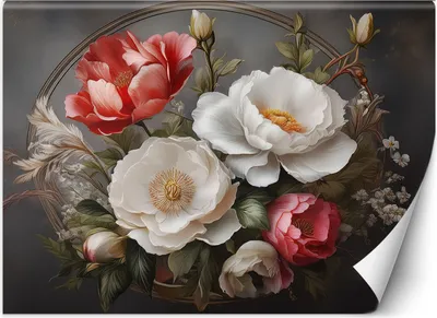Produktbild von Vlies fototapete Natur Botanische Blumen 400x280 cm Feeby Grau inkl. Kleber einfache Montage