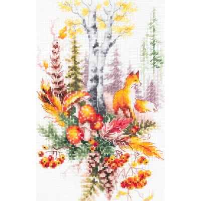 Produktbild von Magic Needle Zweigart Edition Kreuzstich Set "Herbst Waldseele", Zählmuster, 17x27cm