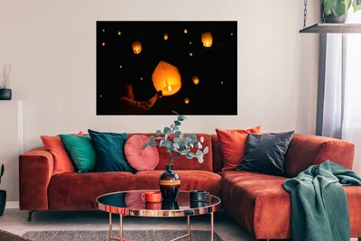 Produktbild von MuchoWow® Poster Papier-Wunschballons 120x80 cm - Bilder