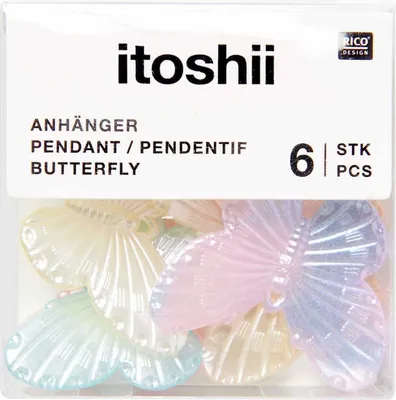 Produktbild von itoshii Perlen-Set "Schmetterlinge", Rainbow Pearl Mix